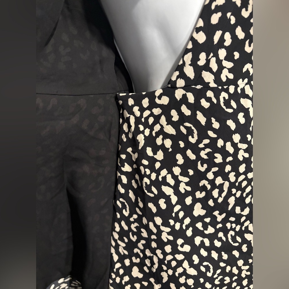 Bardot black ad white Leopard Print Wrap Dress size 6 - Picture 11 of 14